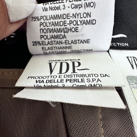 VDP Collection Black Floral Eyelet Cotton Rhinestones Pencil Midi Skirt Sz 6/42 - Picture 15 of 16